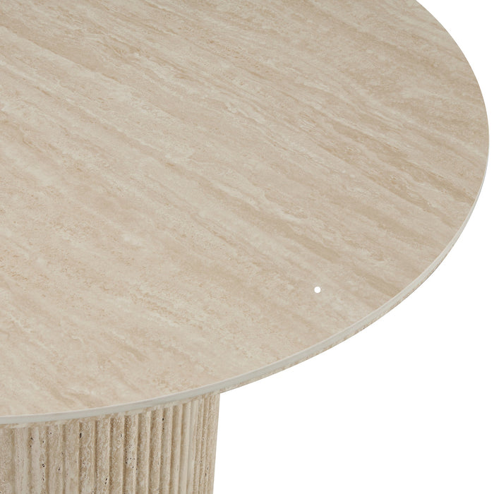 Thalia 47" Round Dining Table Ivory