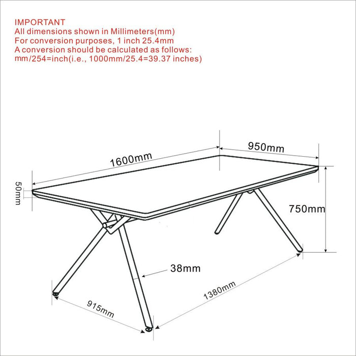 Bronx Rectangular Dining Table in Natural