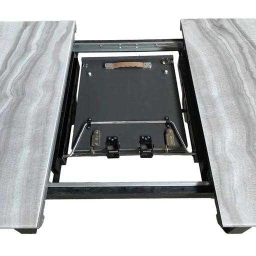Gavin Dining Table with Extension in Black - Furniture Depot