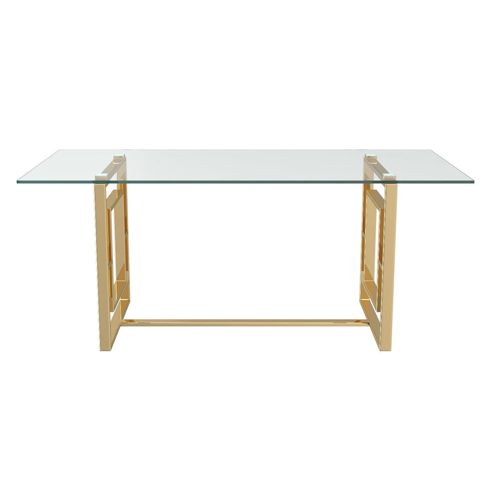 Eros Maxim 5pc Dining Set Gold/Black
