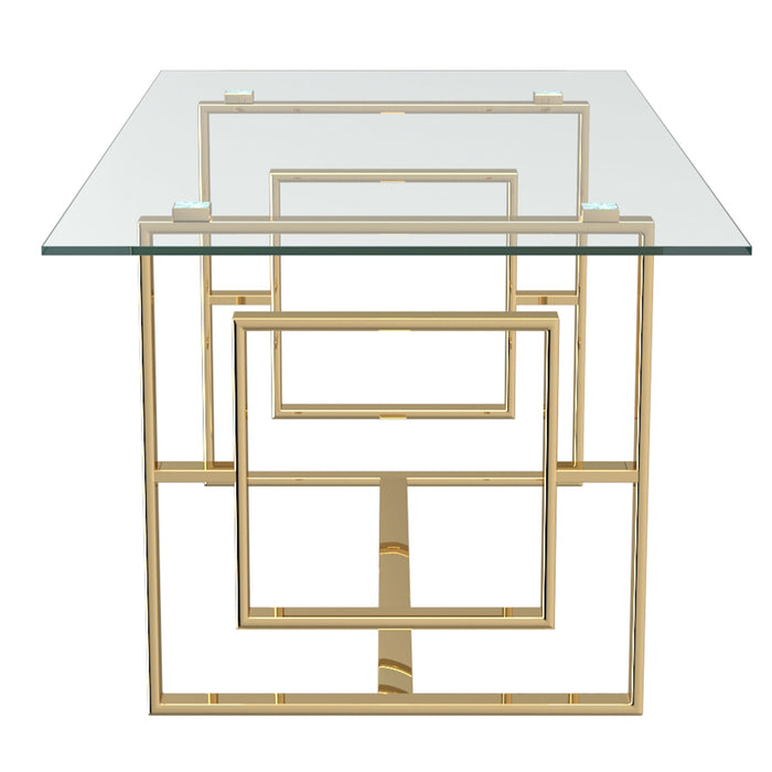 Eros Maxim 5pc Dining Set Gold/Black