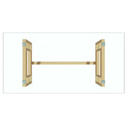 Eros Rectangular Dining Table in Gold - Furniture Depot