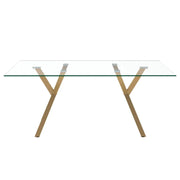 Stark Dining Table in Gold - Furniture Depot