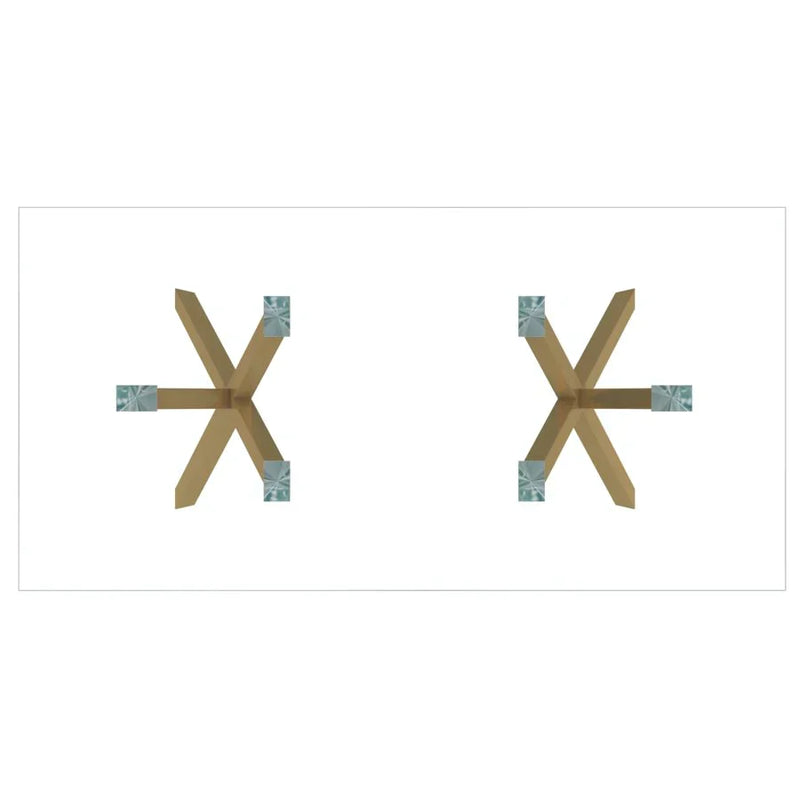 Stark Dining Table in Gold - Furniture Depot