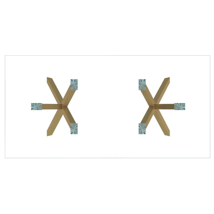 Stark Dining Table in Gold - Furniture Depot