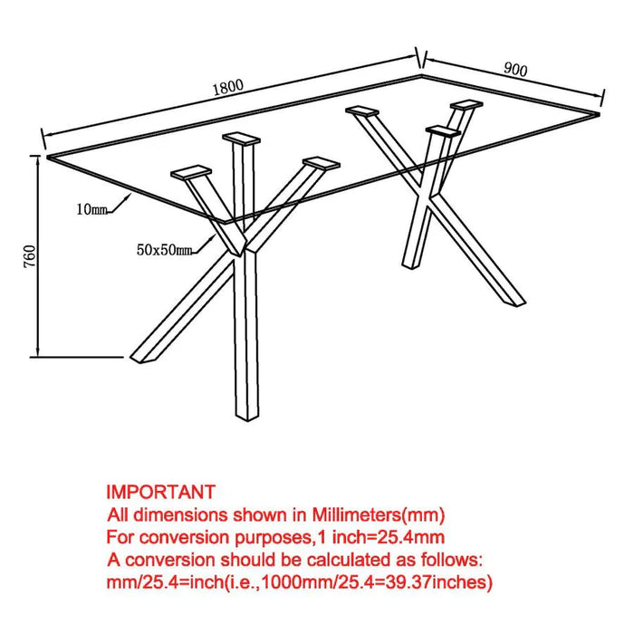 Stark Dining Table in Gold - Furniture Depot