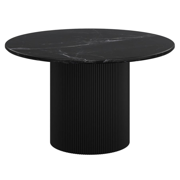 Jilsa Round Dining Table in Black