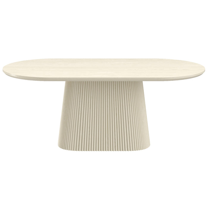 Tovas Oval Dining Table Ivory