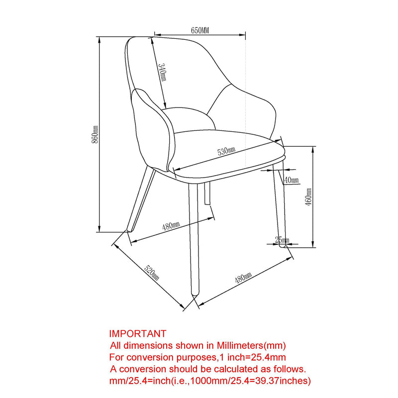Denzel Dining Chair Stone (Set of 4)