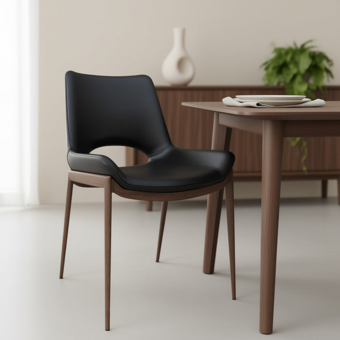 Icona Dining Chair Set of 6 in Black Walnut