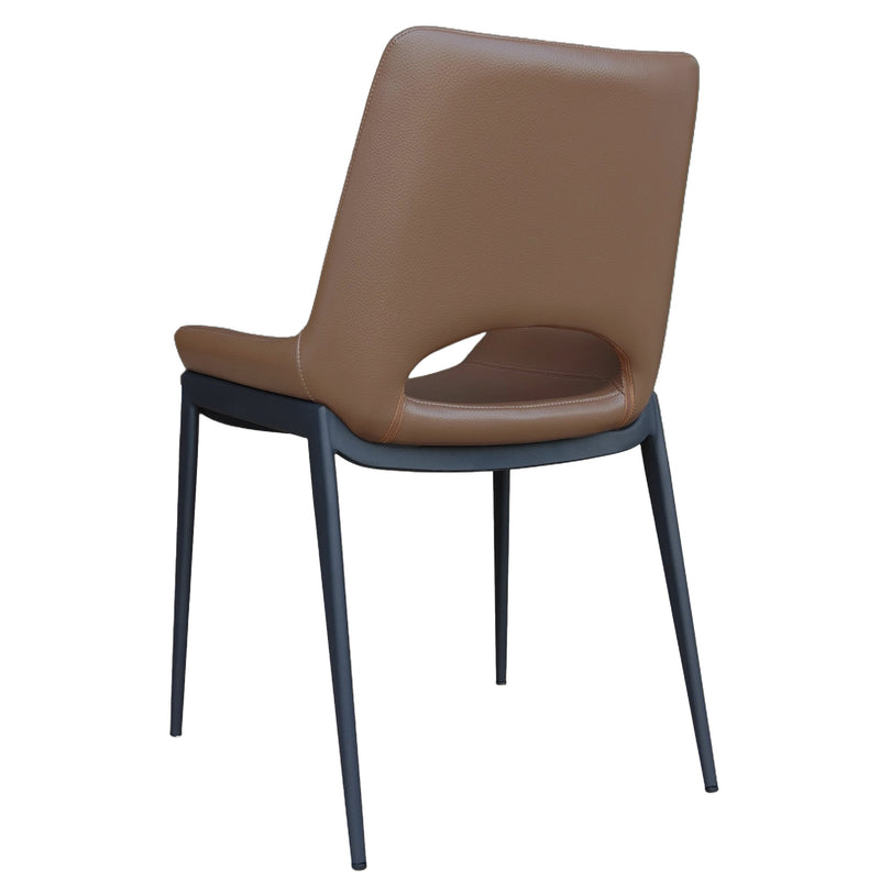 Icona Dining Chair Set of 6 in Saddle Black