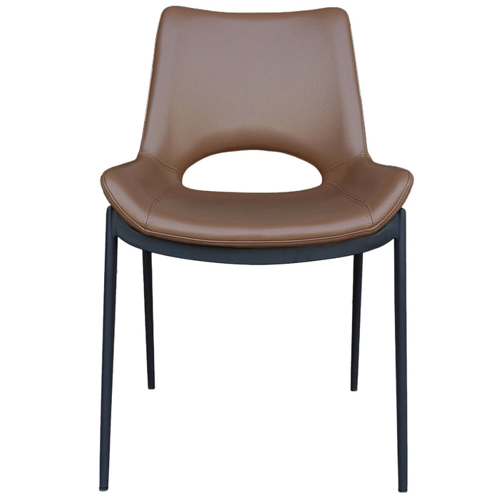 Icona Dining Chair Set of 6 in Saddle Black