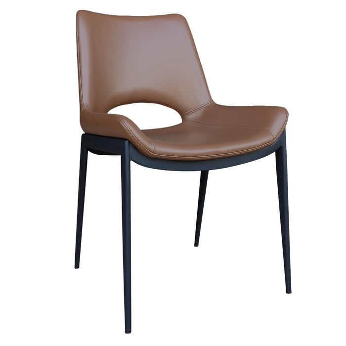 Icona Dining Chair Set of 6 in Saddle Black