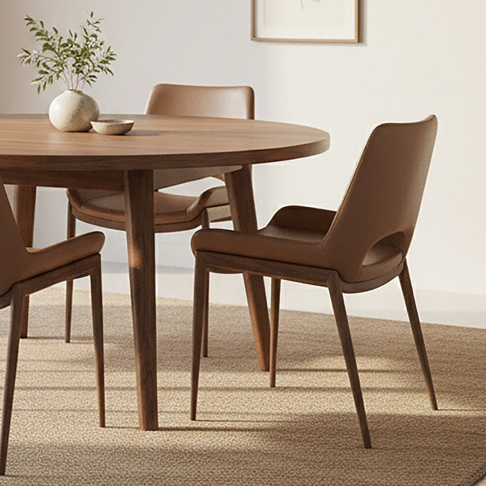 Icona Dining Chair Set of 6 in Saddle Walnut