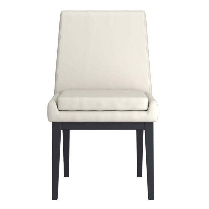 Cortez Dining Chair, Set of 2, in Beige Faux Leather and Black