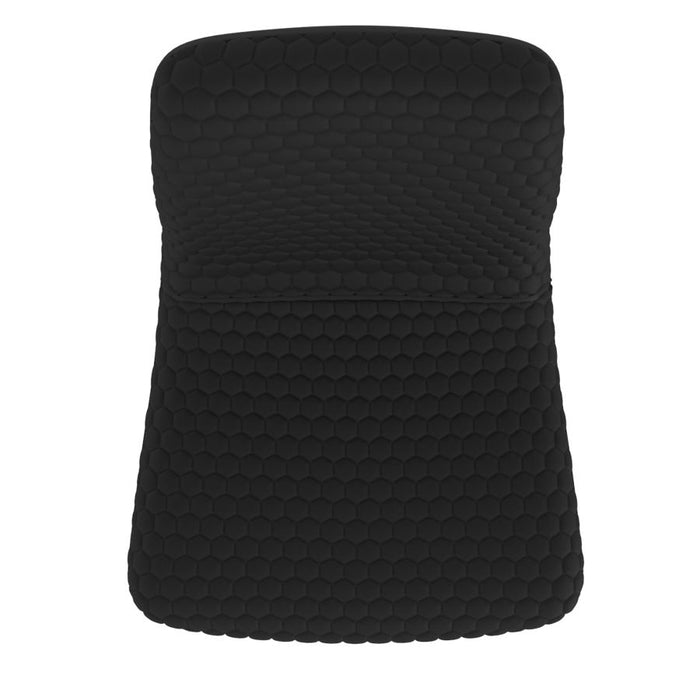Brixx Dining Chair, Set of 2, in Black Faux Leather and Black