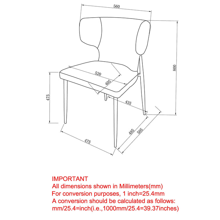 Olis Side Chair Fabric Beige