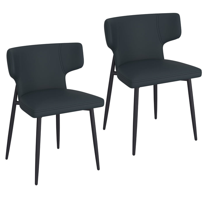 Olis Side Chair Pu Black