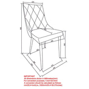 Devo Side Chair, set of 2 in Black - Furniture Depot