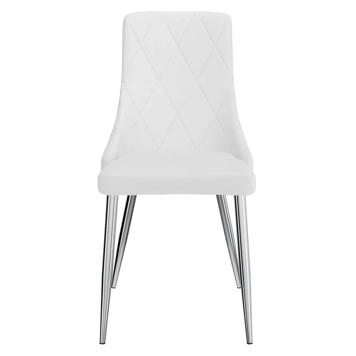 Devo Side Chair, set of 2 in White - Furniture Depot