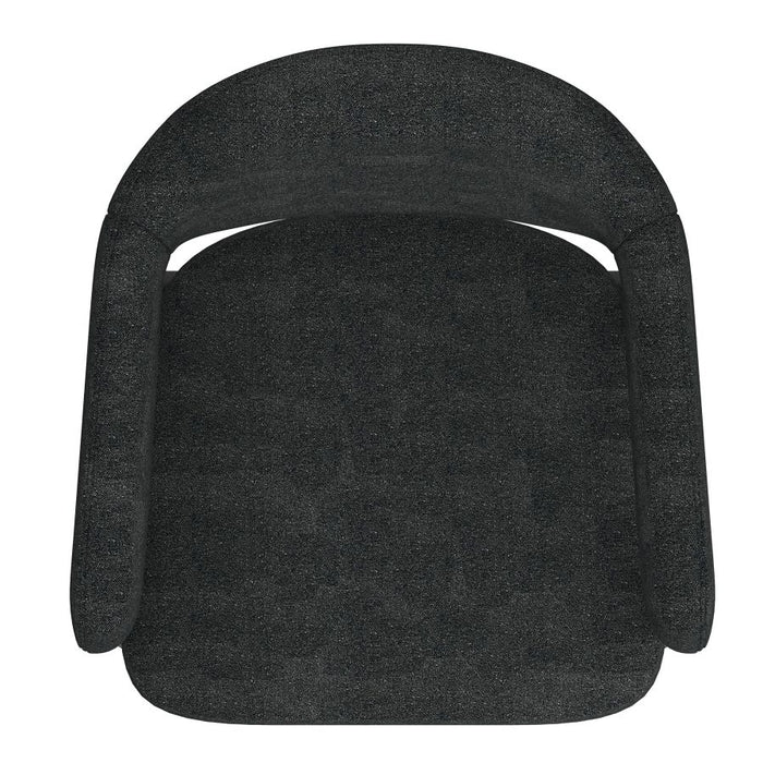 Archer Dining Chair, Set of 2, in Charcoal Fabric and Black