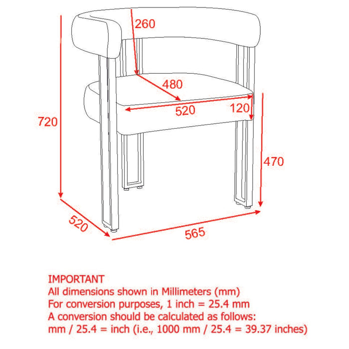 Scarlet Dining Chair Pu Black