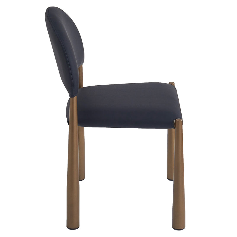 Auggie Dining Chair Black Aged Gold
