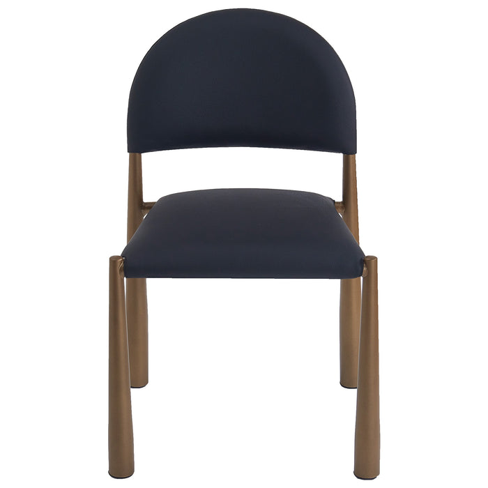 Auggie Dining Chair Black Aged Gold