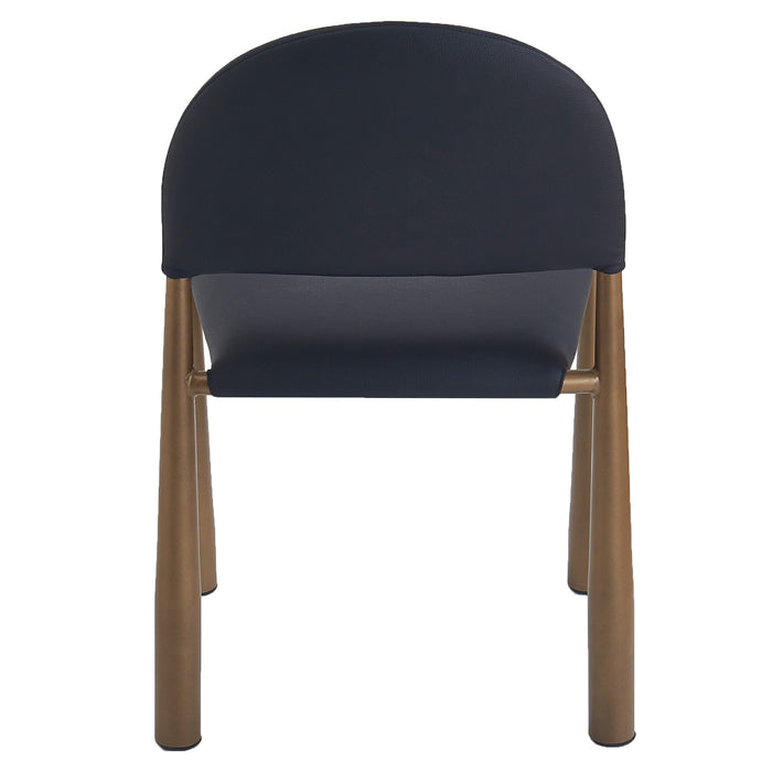 Auggie Dining Chair Black Aged Gold