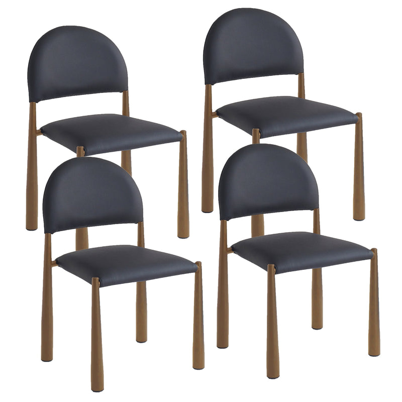 Auggie Dining Chair Black Aged Gold
