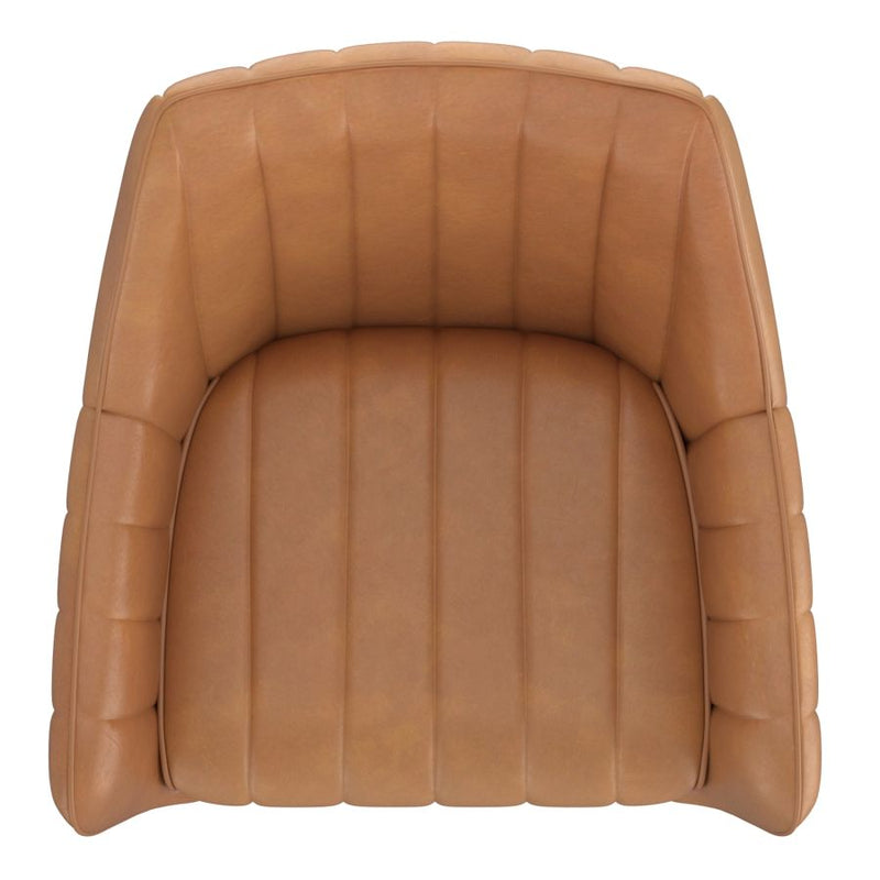 Talon Swivel Dining and Accent Chair, set of 2, in Camel and Black