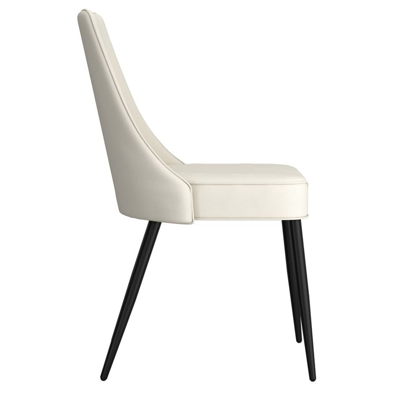 Koda Faux Leather Dining Chair, Set of 2 in Beige and Black
