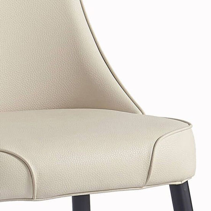 Koda Faux Leather Dining Chair, Set of 2 in Beige and Black