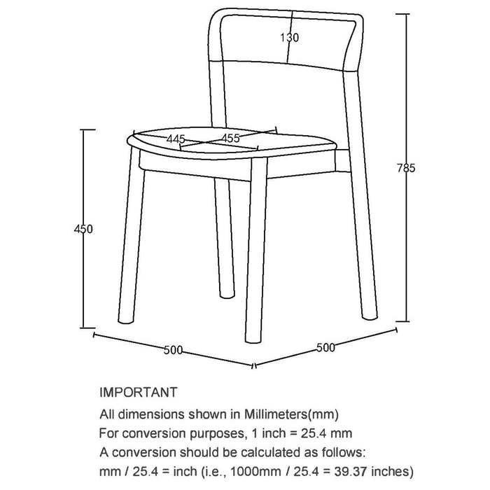 Jonas Dining Chair Set of 4 in Mocha