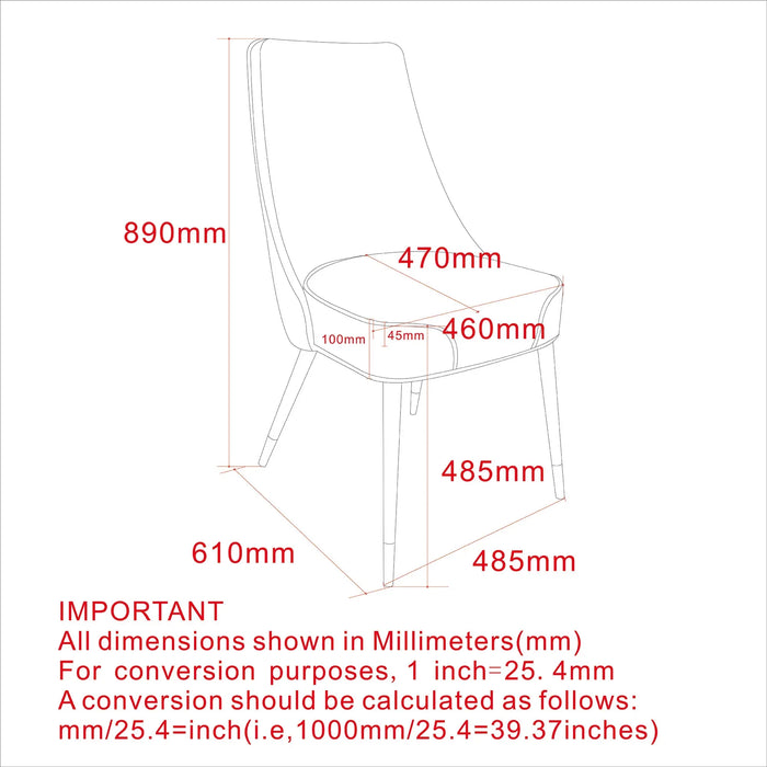 Silvano Side Chair, set of 2 in Vintage Grey - Furniture Depot