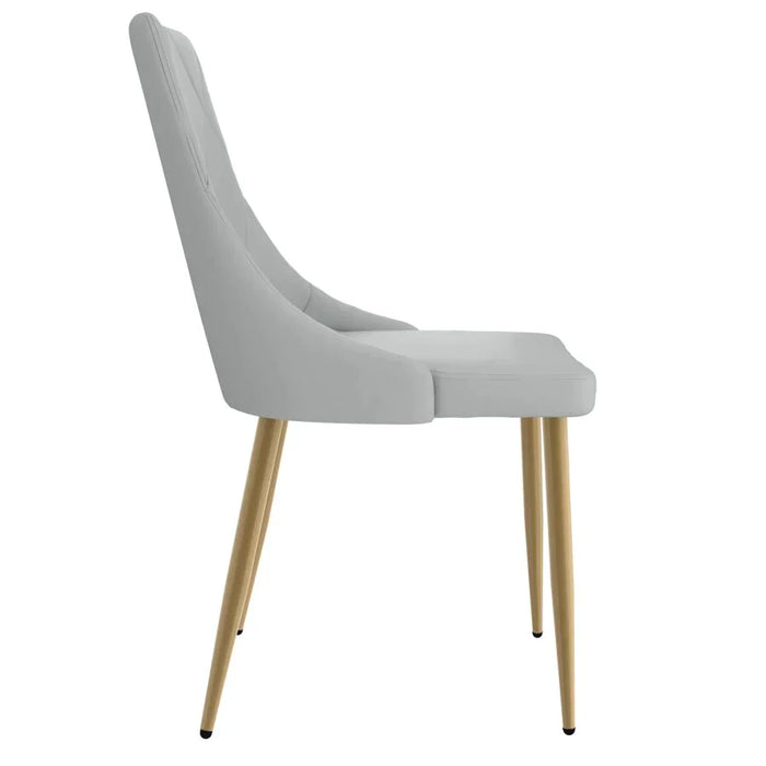 Antoine Side Chair, Set of 2, in Light Grey - Furniture Depot