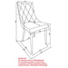 Antoine Side Chair, Set of 2, in Light Grey - Furniture Depot