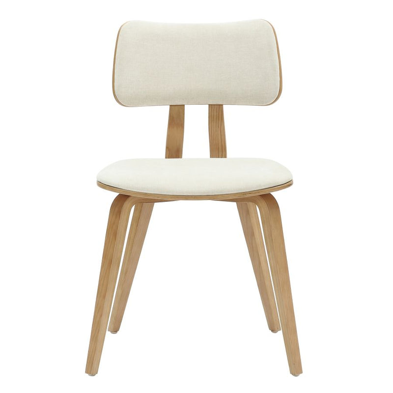 Zuni Dining Chair in Beige Fabric and Natural