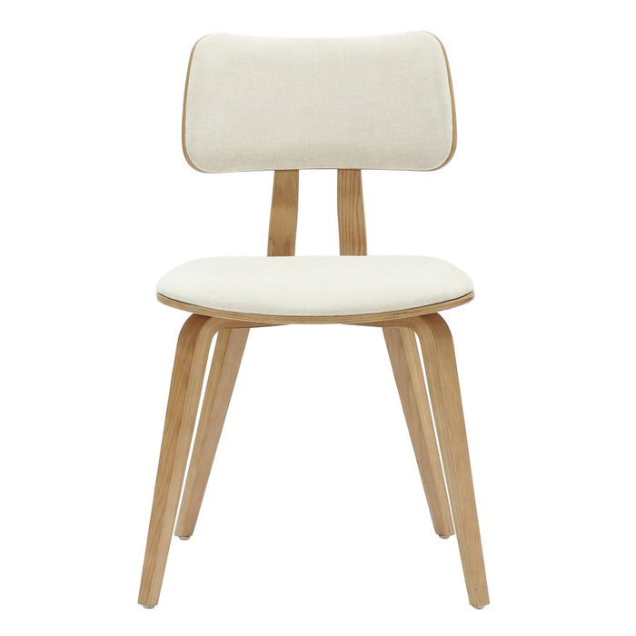 Zuni Dining Chair in Beige Fabric and Natural