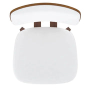 Zuni Side Chair in White Faux Leather - Furniture Depot