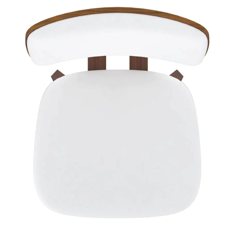 Zuni Side Chair in White Faux Leather - Furniture Depot