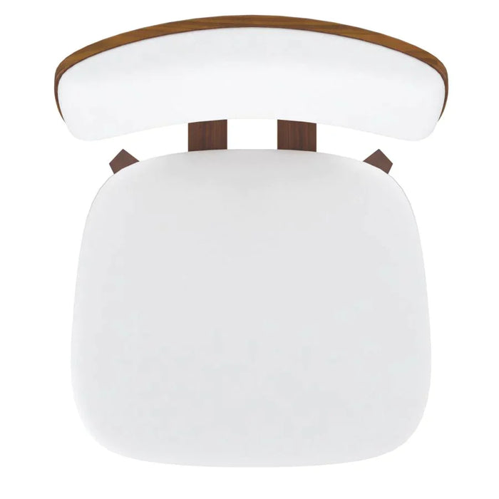 Zuni Side Chair in White Faux Leather - Furniture Depot