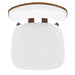 Zuni Side Chair in White Faux Leather - Furniture Depot