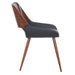 Hudson Side Chair in Black Faux Leather - Furniture Depot