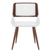 Hudson Side Chair in White Faux Leather - Furniture Depot