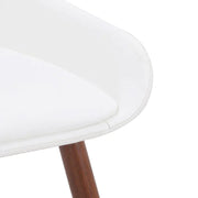 Hudson Side Chair in White Faux Leather - Furniture Depot