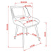 Hudson Side Chair in White Faux Leather - Furniture Depot