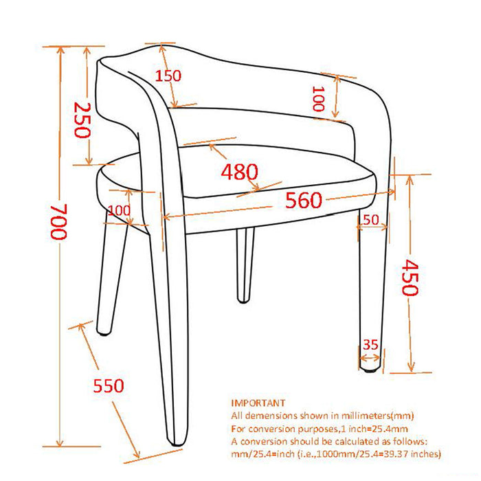 Caden Dining Chair Charcoal