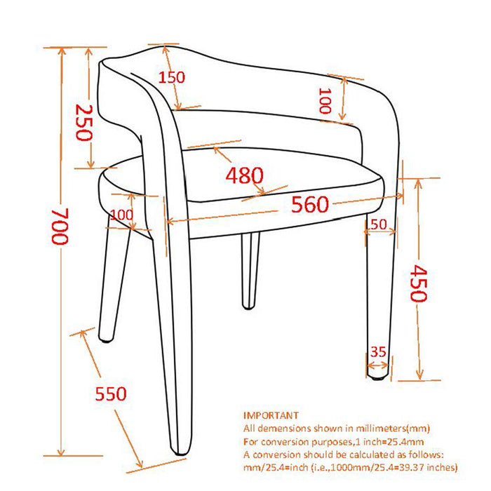 Caden Dining Chair Saddle
