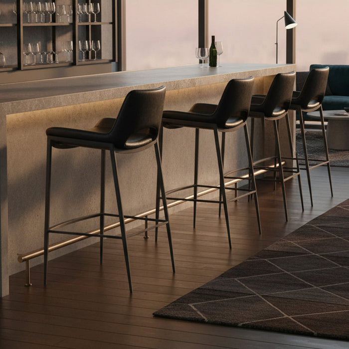 Icona 30" Bar Stool Black Black